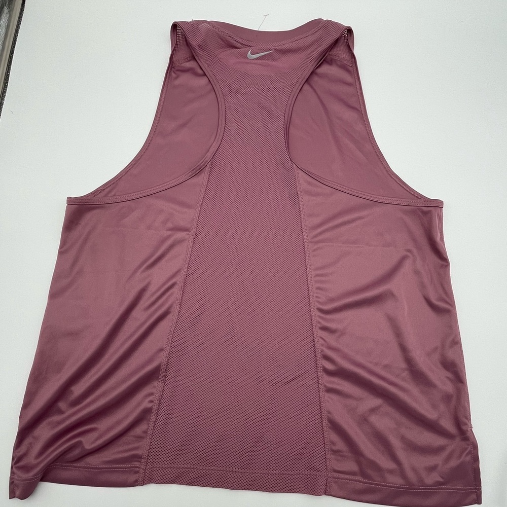 Nike Dry Fit Womens plum pink Racerback Running Athletic tank top -L lightweight - Picture 3 of 4